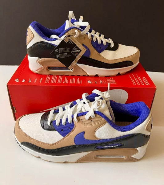 NIKE AIR MAX 90 WHITE KHAKI BLACK PURPLE Live kickz