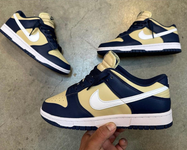 nike dunk low varsity maize midnight navy white