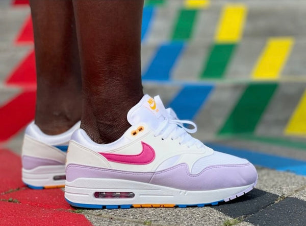 nike air max 1 white blue orange