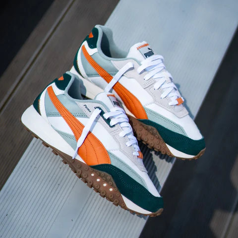 PUMA RIDER BUBBLE GREEN ORANGE Live kickz
