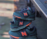 NEW BALANCE TRAINERS FOREST GREEN ORANGE