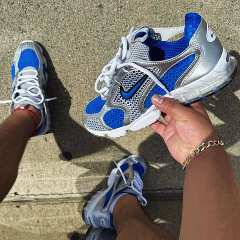 NIKE AIR MAX CAGE ROYAL WHITE SILVER