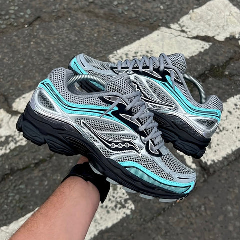 SAUCONY HYBRID TRAINERS GREY BLACK TEAL