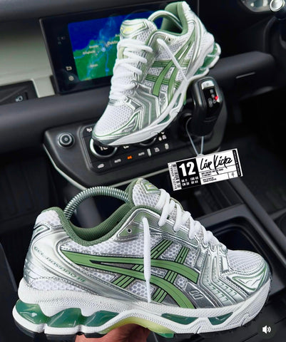 ASICS GEL TRAINERS SILVER OLIVE