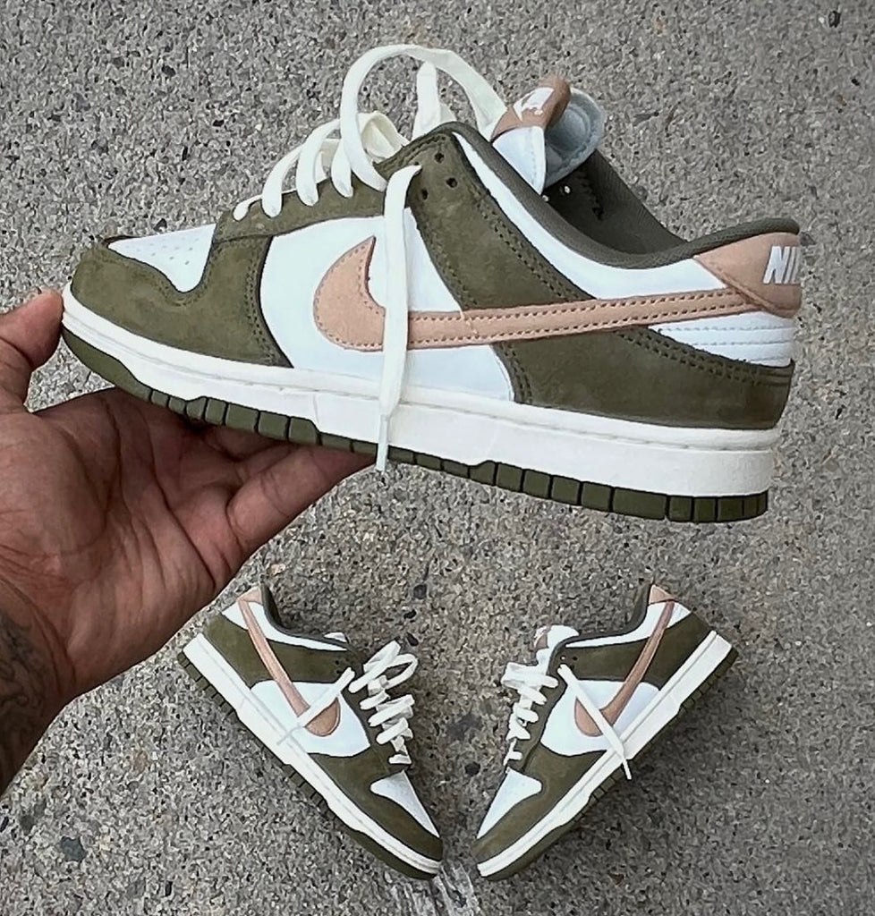 NIKE DUNK LOW WHIYE OLIVE NUDE Live kickz
