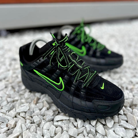 NIKE P TRAINERS BLACK NEON GREEN