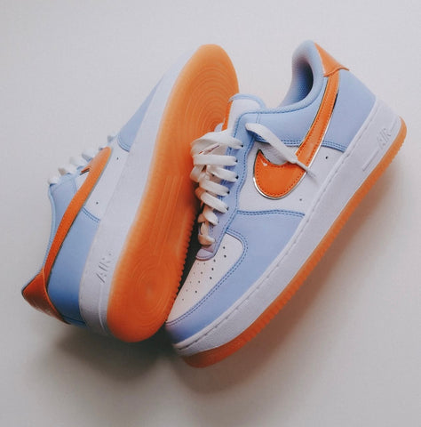 NIKE AIR FORCE 1 ICE BLUE ORANGE