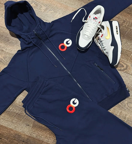 OG SWEATSUIT NAVY RED WHITE