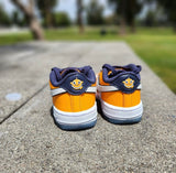 NIKE AIR FORCE 1 ORANGE NAVY WHITE