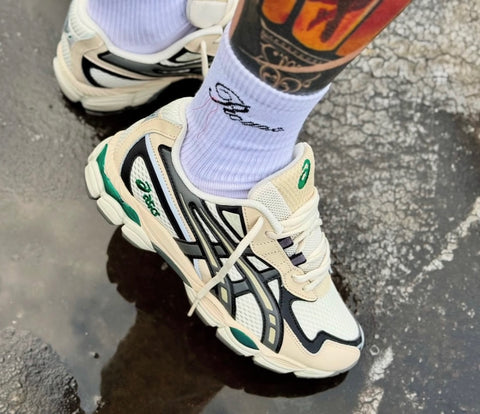 ASICS GEL TRAINERS SAIL GREEN NAVY