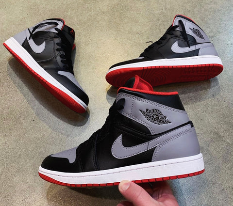 AIR JORDAN 1 BLACK GREY RED