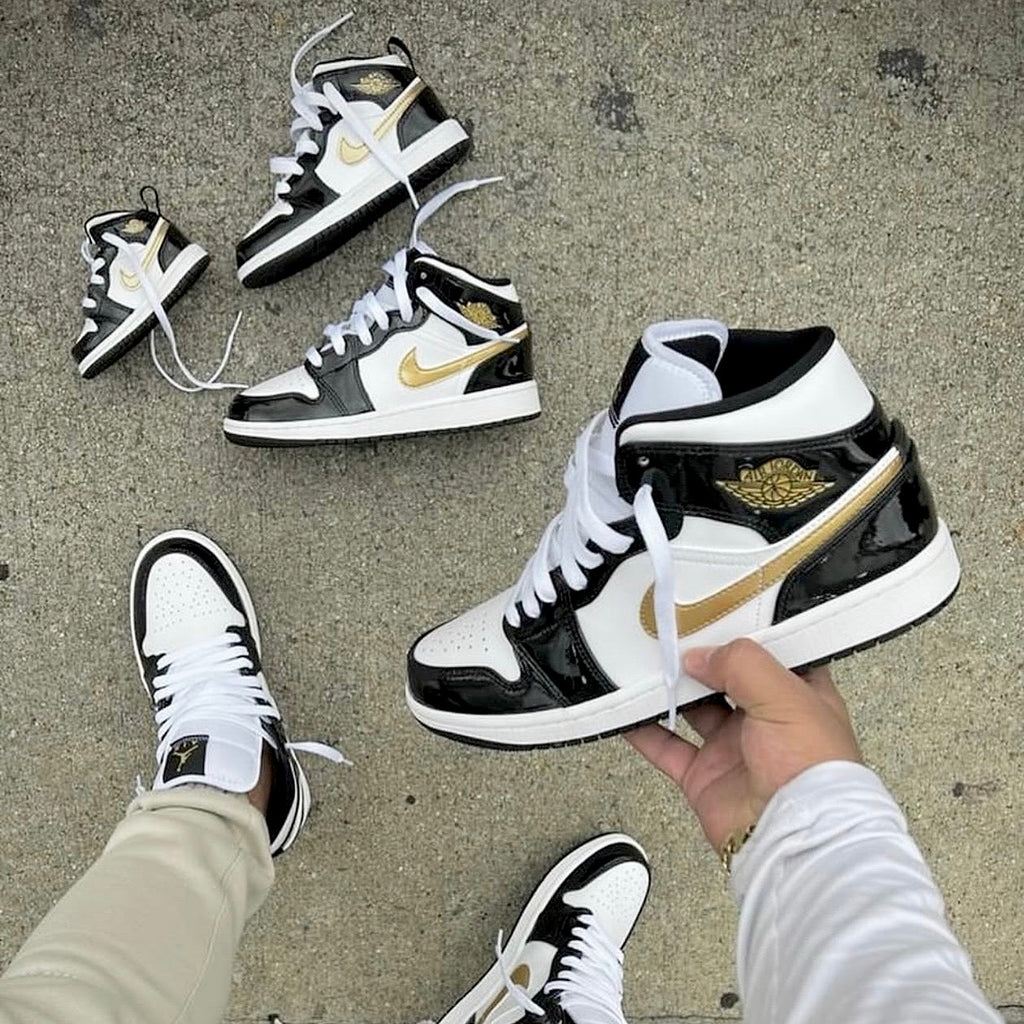 AIR JORDAN 1 WHITE GOLD BLACK