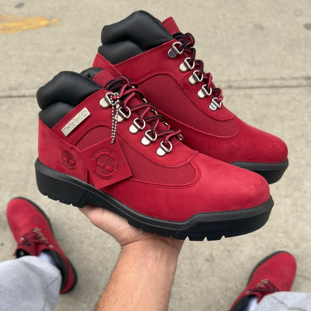 TIMBERLAND HIKING BOOTS LOW RED
