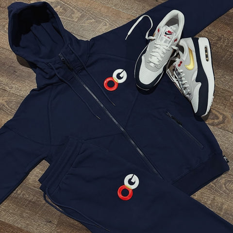 OG SWEATSUIT NAVY RED WHITE