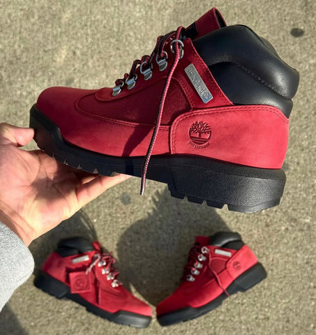 TIMBERLAND HIKING BOOTS LOW RED
