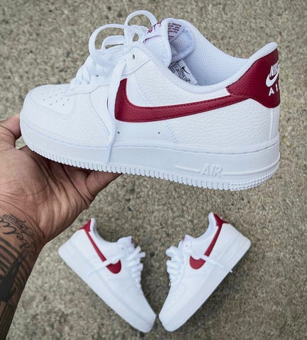 NIKE AIR FORCE 1 WHITE MAROON