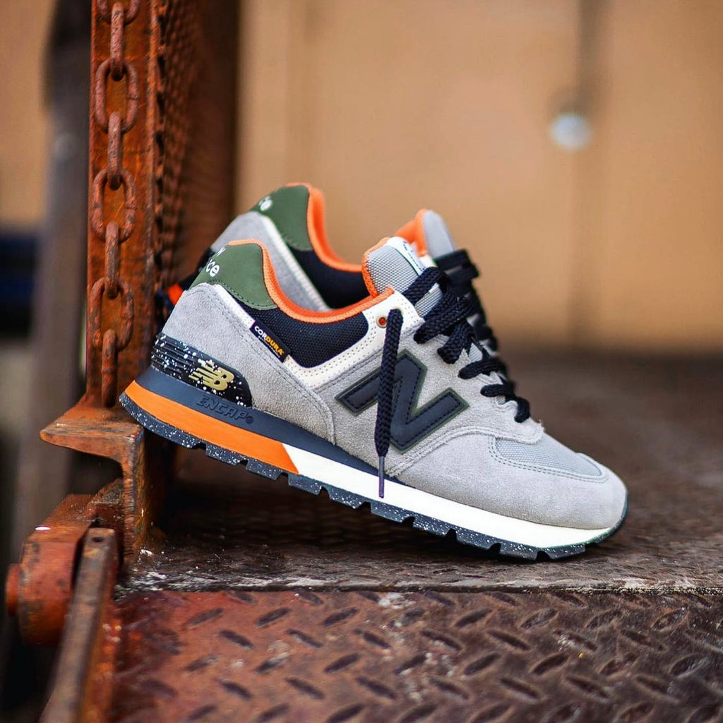 New balance grey orange shop