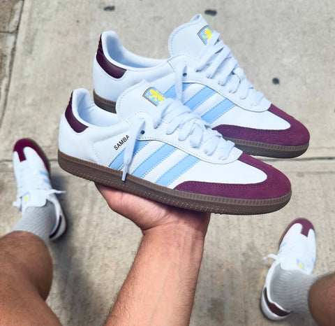 ADIDAS CLASSIC WHITE MAROON SKY BLUE