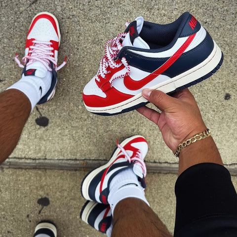 NIKE DUNK LOW RED WHITE BLUE