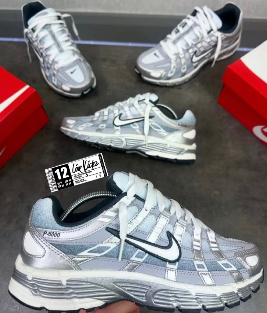 NIKE P TRAINERS GREY WHITE ICE BLUE
