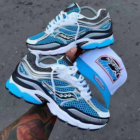 SAUCONY HYBRID TRAINERS WHITE AQUA BLUE