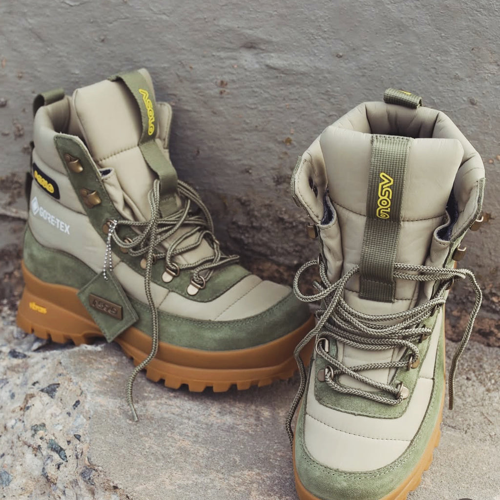 ASOLO TRAIL BOOTS OLIVE BUTTER BOTTOMS