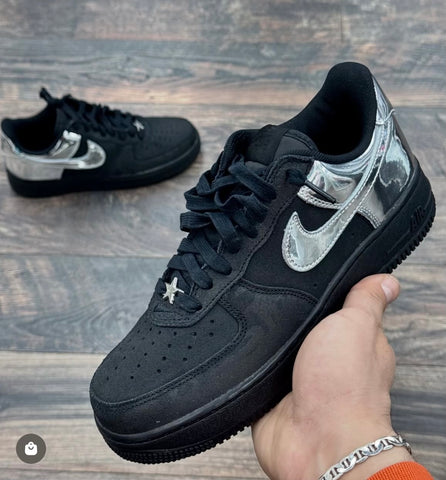 NIKE AIR FORCE 1 BLACK SILVER