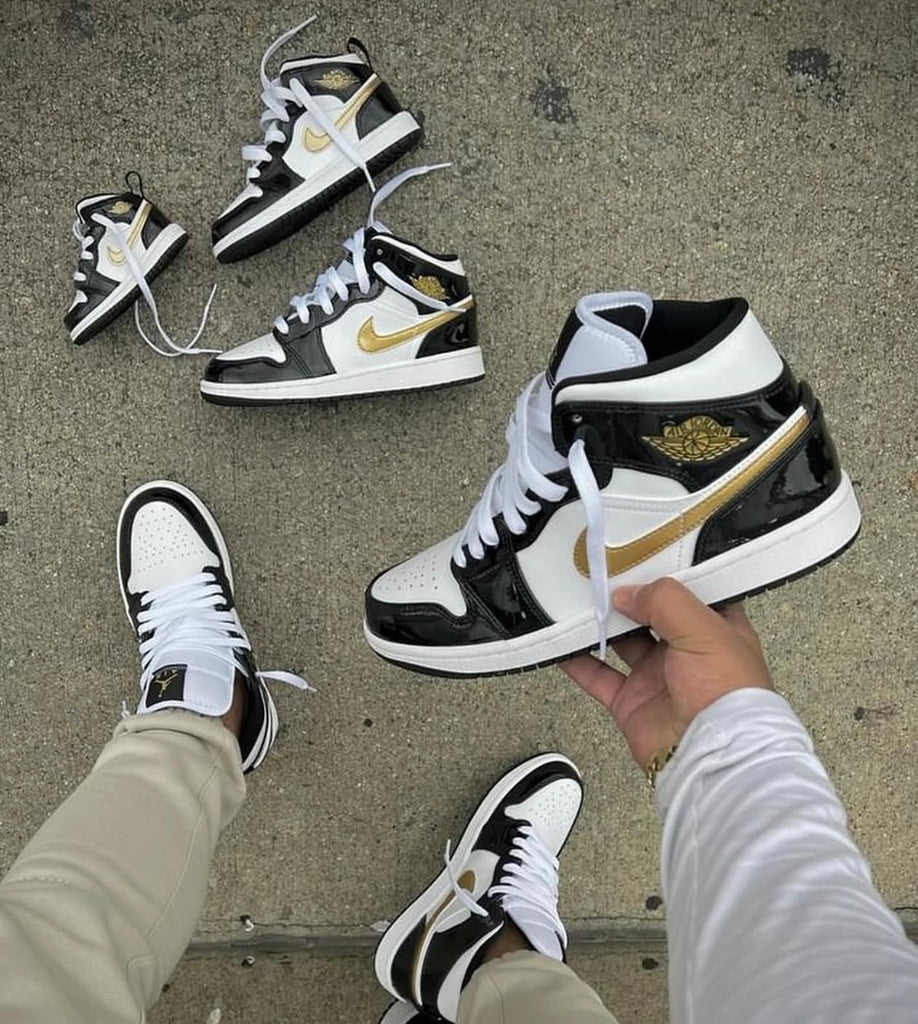 AIR JORDAN 1 WHITE BLACK GOLD