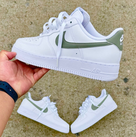 NIKE AIR FORCE 1 WHITE OLIVE