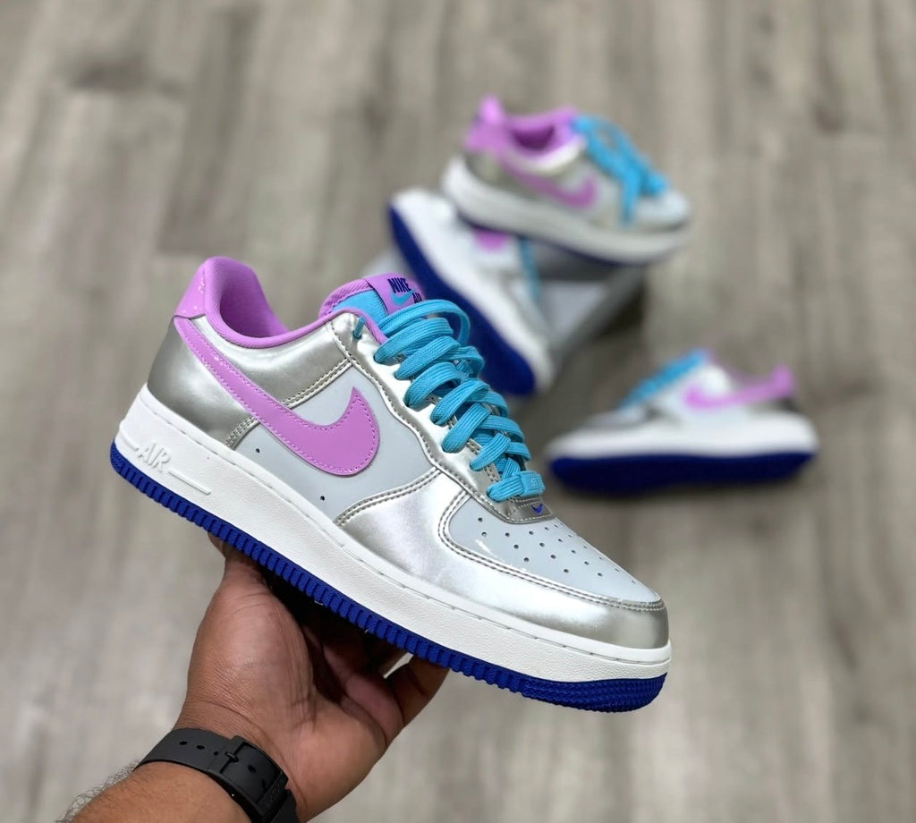NIKE AIR FORCE 1 PLATINUM AQUA VIOLET