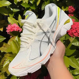 ASICS GEL TRAINERS OFF WHITE NEON