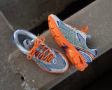 ASICS GEL TRAINERS GREY BLUE ORANGE