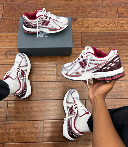 NEW BALANCE X UTILITY TRAINERS WHITE MAROON SILVER