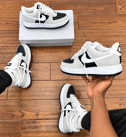 NIKE AIR FORCE 1 WHITE BLACK GREY