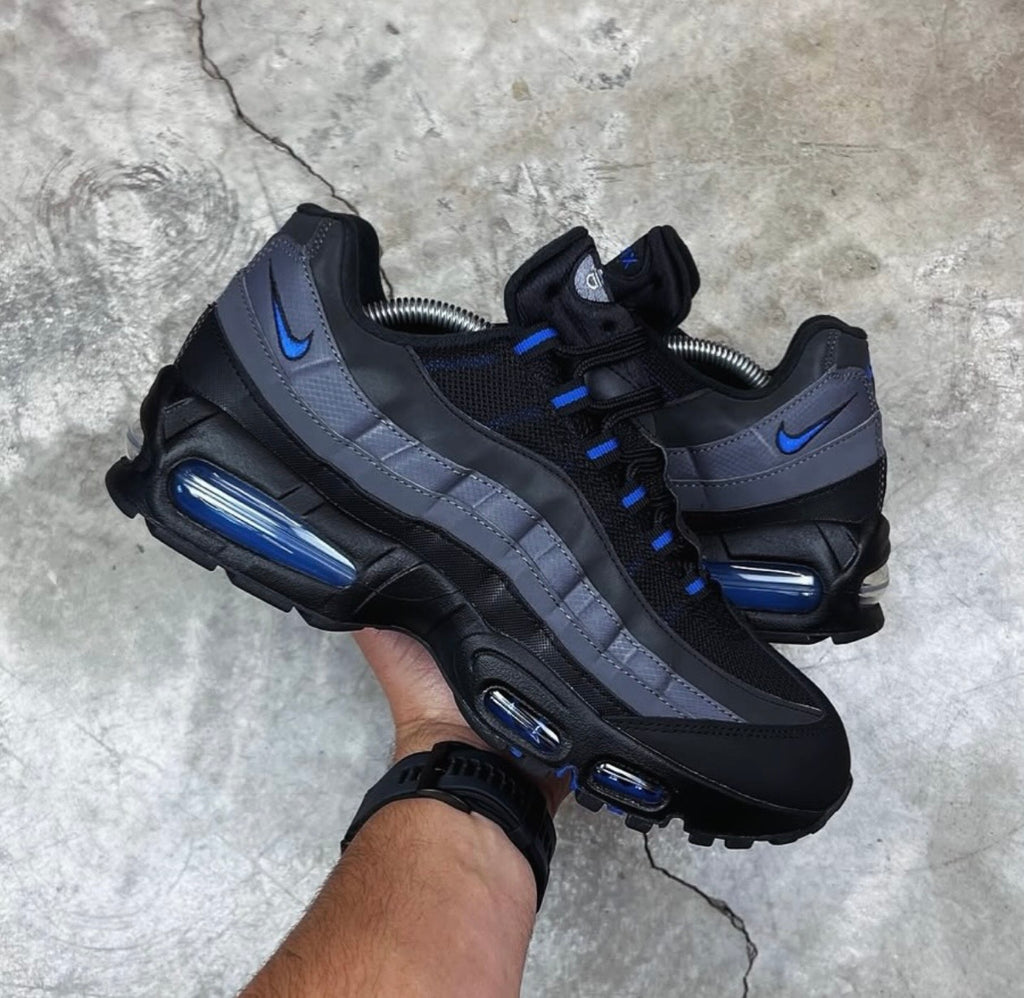 NIKE AIR MAX 95 BLACK GREY HYPER BLUE