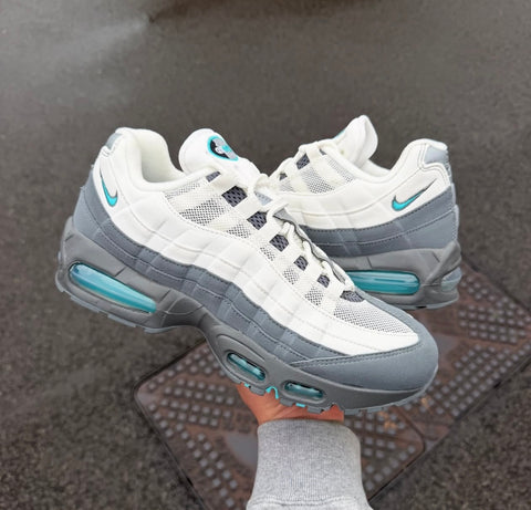 NIKE AIR MAX 95 GREY WHITE AQUA