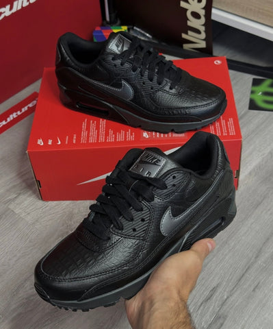NIKE AIR MAX 90 BLACK SNAKESKIN SMOKE GREY