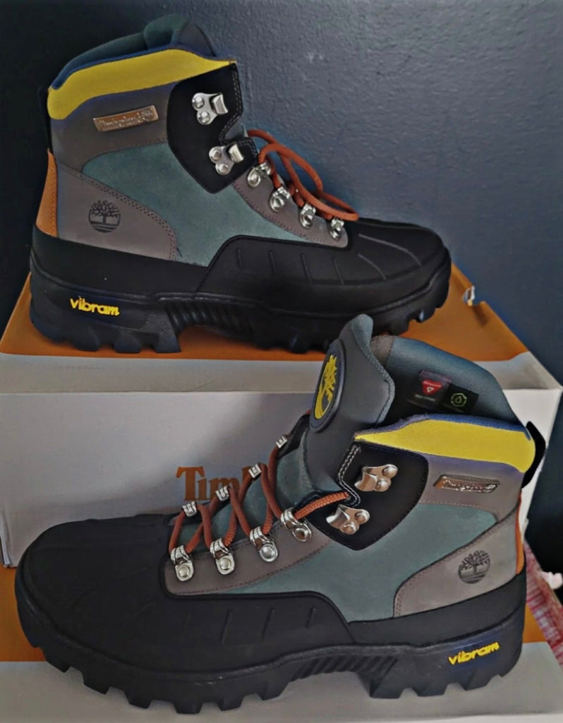 TIMBERLAND RAIN BOOTS GREEN BROWN BLACK