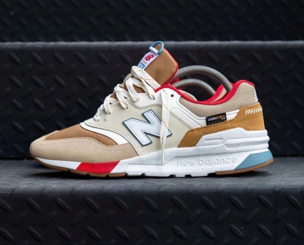 NEW BALANCE TRAINERS NUDE WHEAT RED