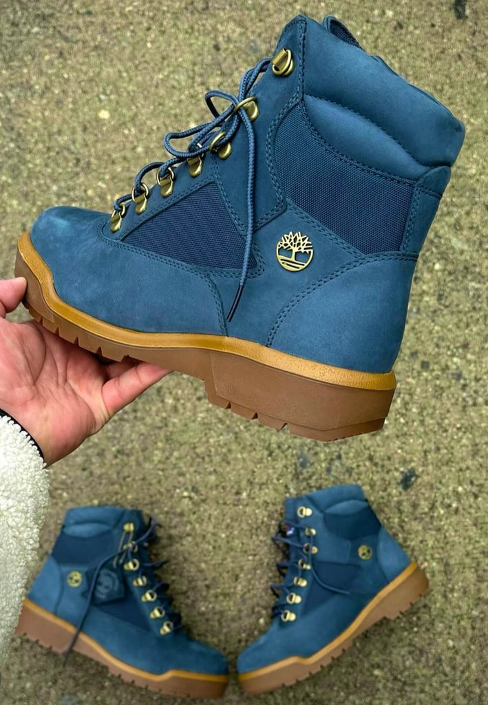 TIMBERLAND FIELD BOOTS BLUE YELLOW