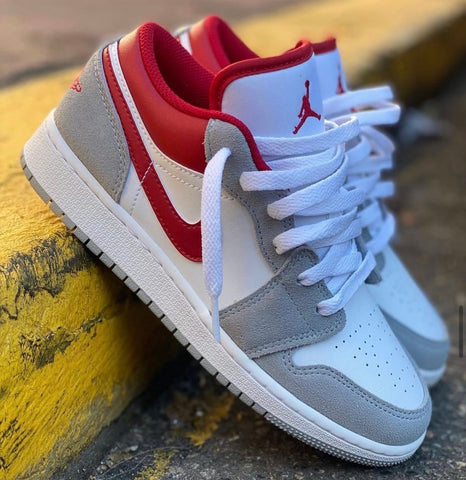 AIR JORDAN 1 LOW WHITE RED JADE