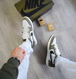 AIR JORDAN 1 LOW WHITE OLIVE BLACK