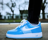 NIKE AIR FORCE 1 PATTEN LEATHER CAROLINA BLUE WHITE