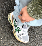ASICS GEL TRAINERS WHITE SAIL GREEN