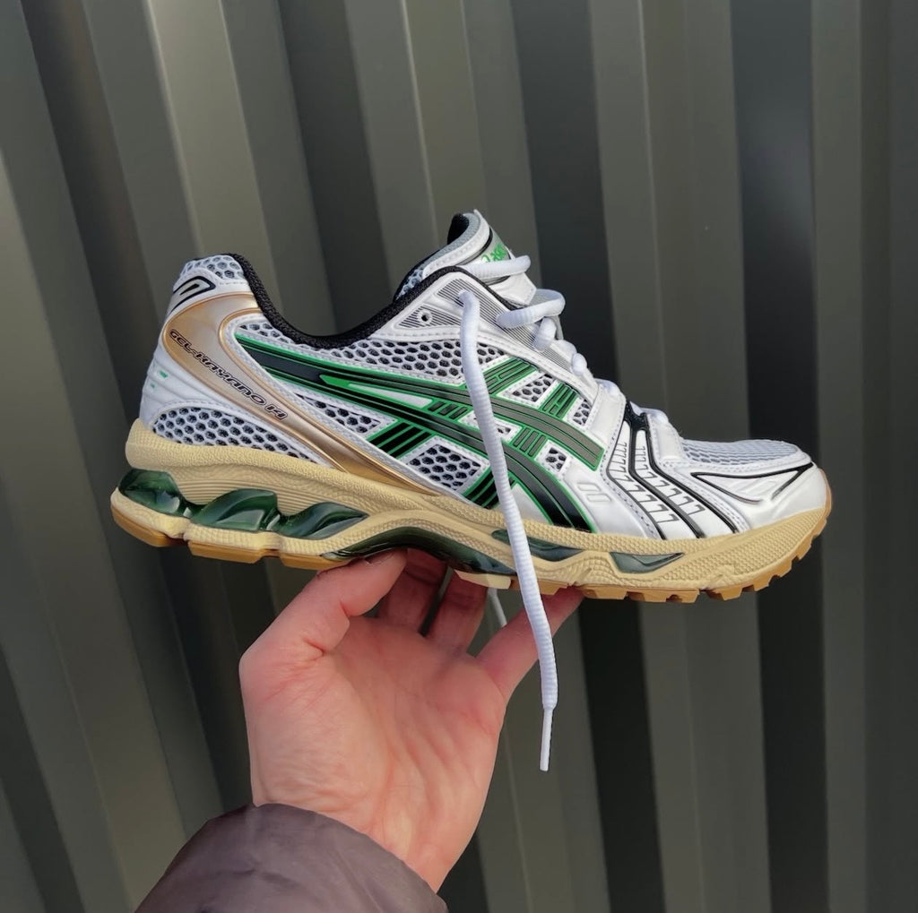 ASICS GEL TRAINERS WHITE SAIL GREEN