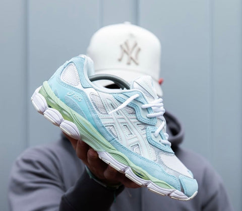 ASICS GEL TRAINER GREY AQUA MINT GREEN