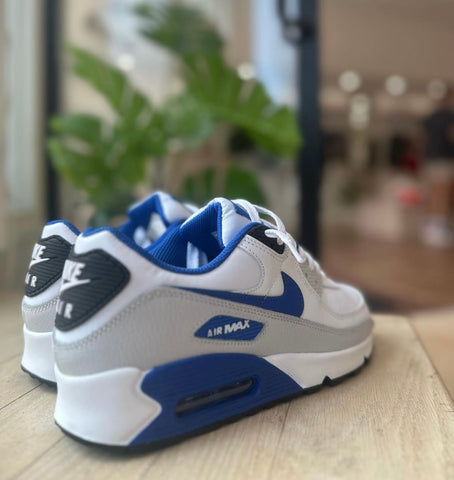 NIKE AIR MAX 90 WHITE BLUE GREY