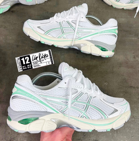 ASICS GEL TRAINERS WHITE MINT GREEN