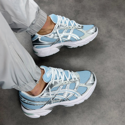 ASICS GEL TRAINERS ICE BLUE SILVER