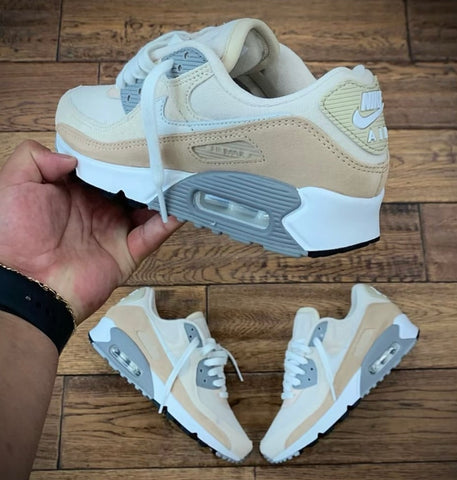 NIKE AIR MAX 90 BEIGE GREY WHITE